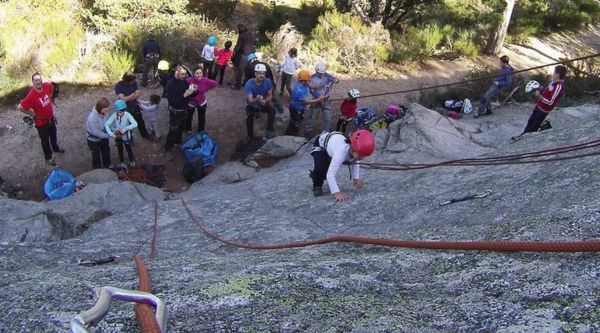 Iniciación a la escalada para escolares en Patones