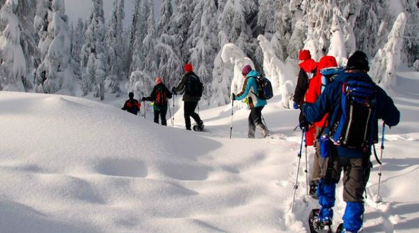 Ruta con raquetas de nieve para colegios en Navacerrada